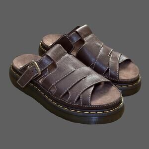 Dr. Martens Maxxy Slide Brown AR Rogue Leather Sandal 11